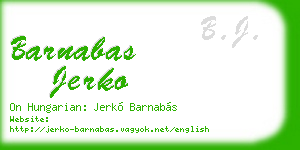 barnabas jerko business card