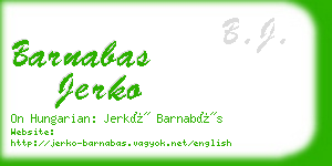 barnabas jerko business card